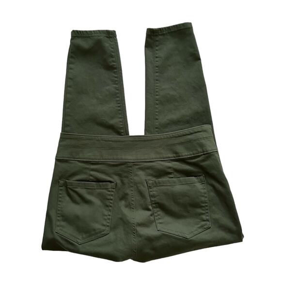 Loft Pants Army Green Stretch High Rise High Waisted Tapered Ankle Pants Size 12 - Picture 6 of 12